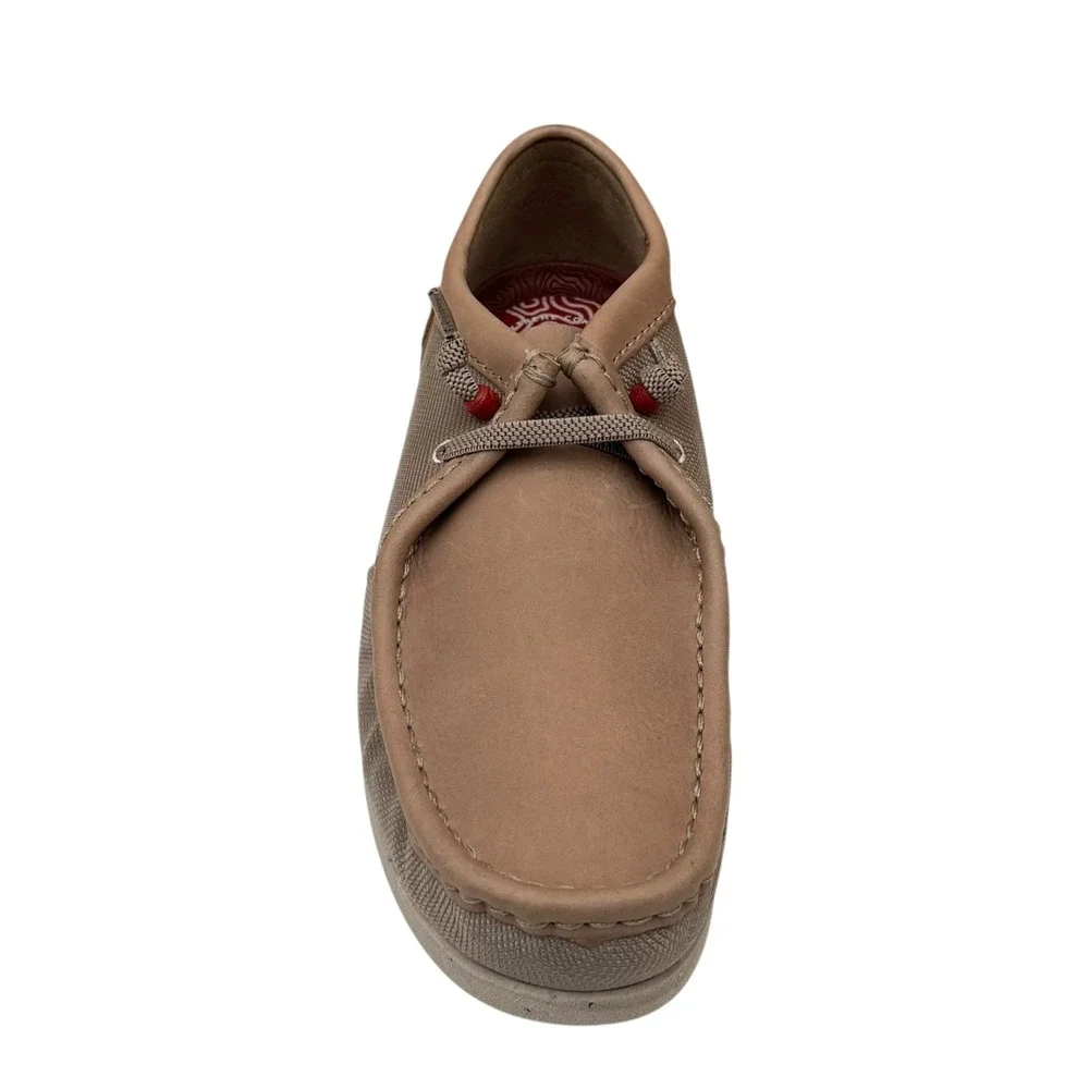 Clarks Mens Shacrelite Moc Leather Casual Shoe Size 10.5 Beige-Tan Slip-on Style